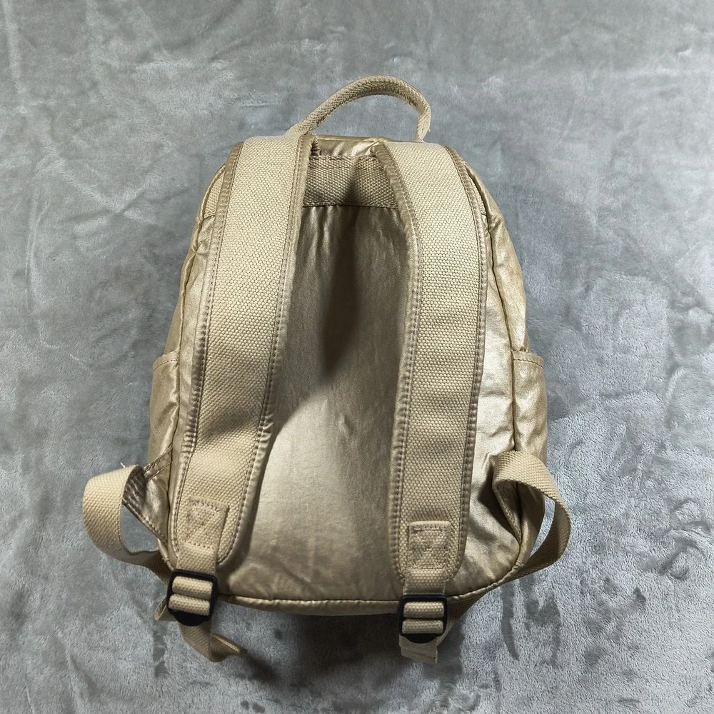 Kipling Seoul Backpack Gold Laptop Sleeve Travel School Bag Commuter